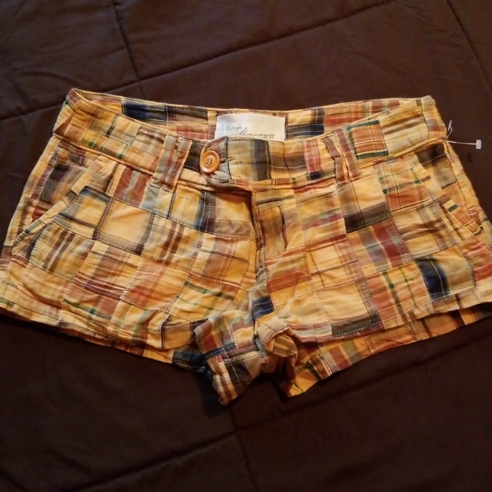 Orange mini shorts